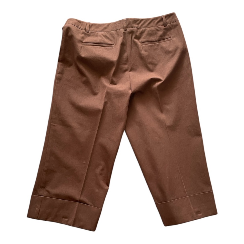 #070, Harold’s Vintage cuffed brown denim culottes, size 12 - Picture 2 of 3